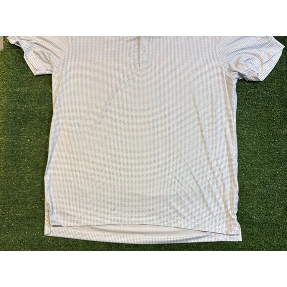 Johnnie O polo mens large blue white featherweight upf 50 lighweight breathable - Picture 5 of 11